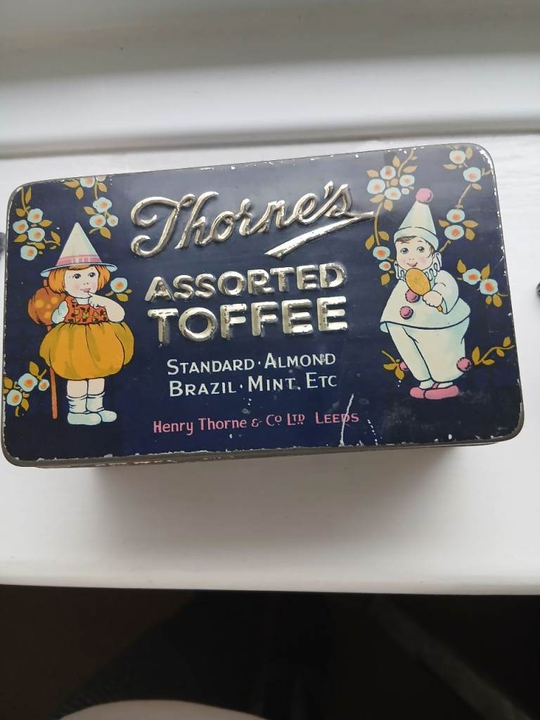 Thornes toffee vintage empty tin