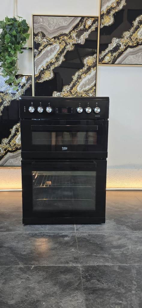 Beko EDC634K 60cm Double Oven Electric Cooker with Ceramic Hob – Black