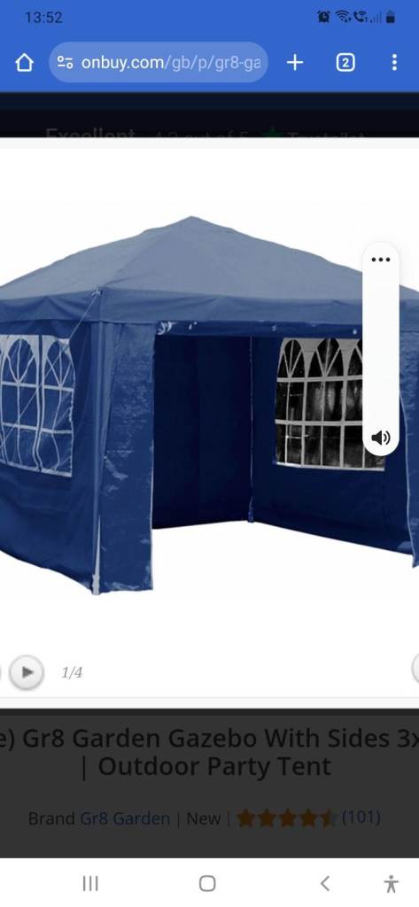 Gazebo Party Tent BLUE New & Boxed