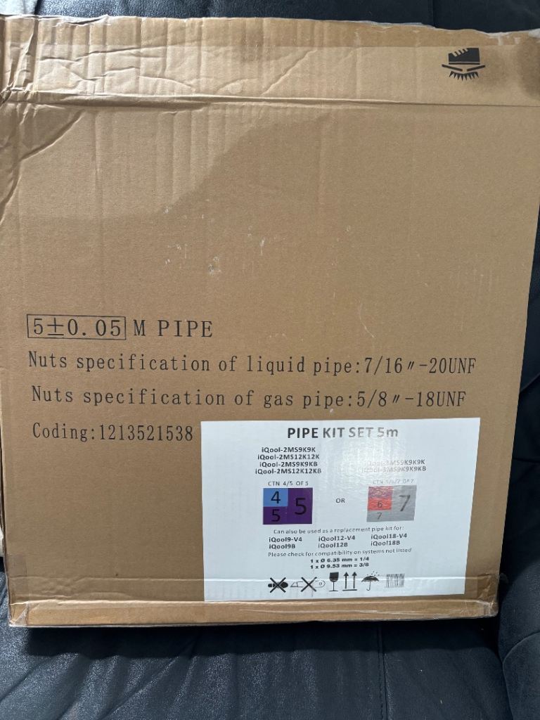 Gas/liquid pipe brand new 