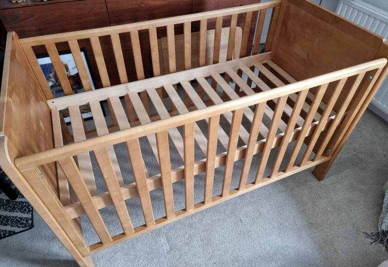 John Lewis cotbed: baby, toddler, child bed 3-in1