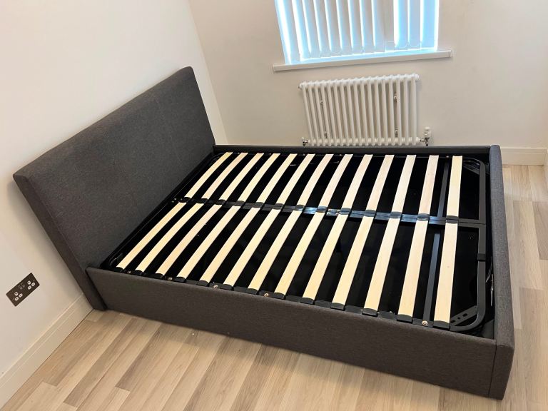 Double ottoman storage bed frame with mattress 