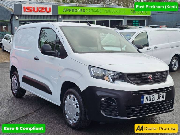 2021 Peugeot Partner White 1.5 BlueHDi Euro 6 panel van, 41,900 miles, ULEZ compliant, 5-Speed m ...