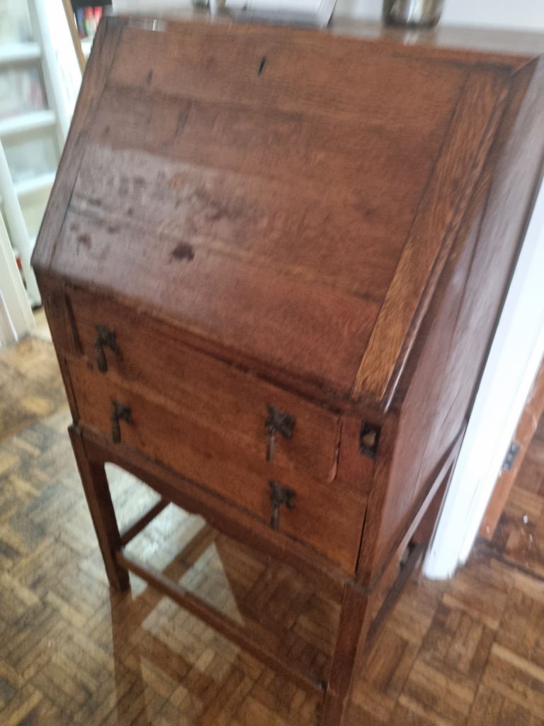 Vintage Wooden Writing Desk with Drawers – Good Condition