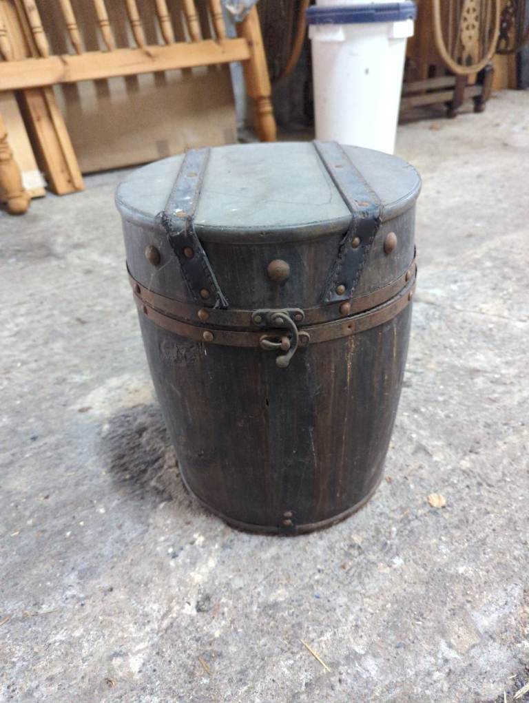 Awaiting collection - Wooden barrel