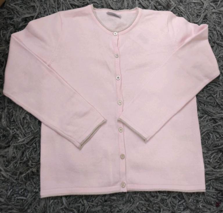 Girls pink cardigan - 9 year old 