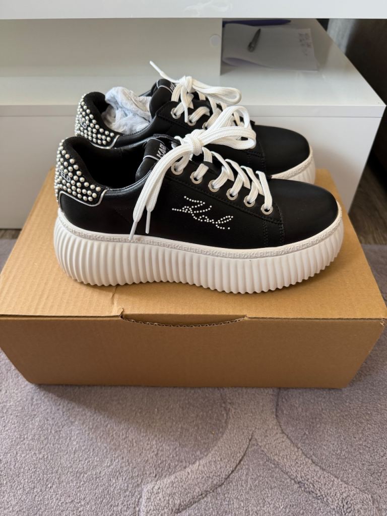Karl Lagerfeld Black Platform Trainers - New UK 4 
