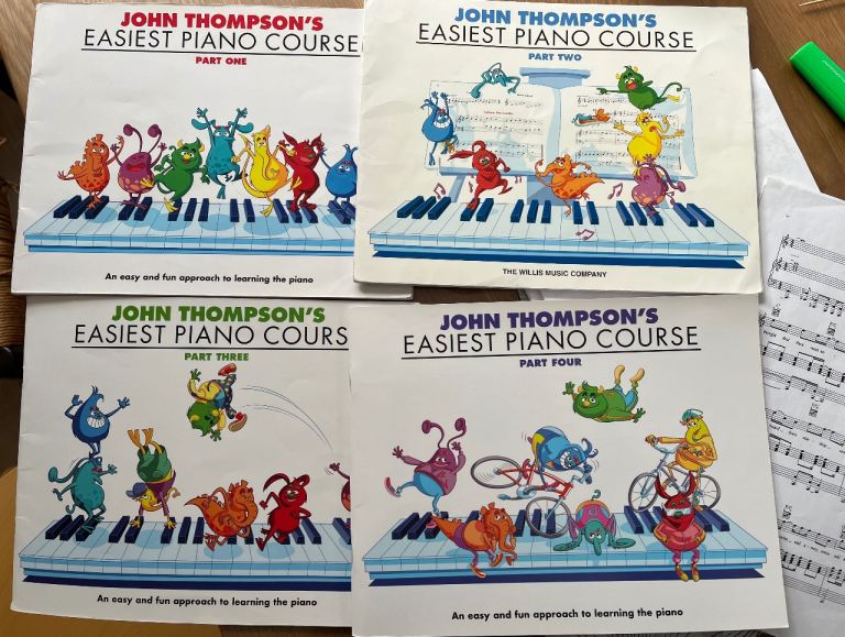 John Thompson's Easiest Piano Course Books 1-4 Set