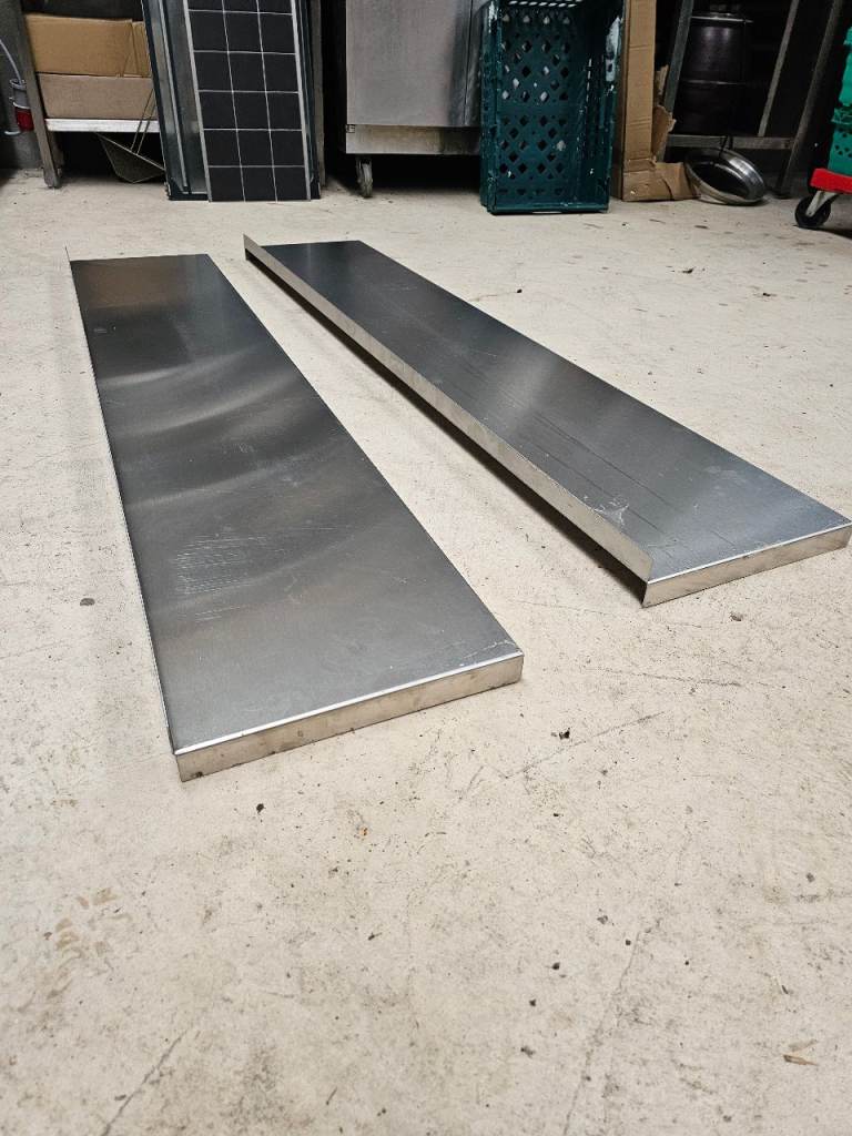 X2 stainless steel wall shelves 