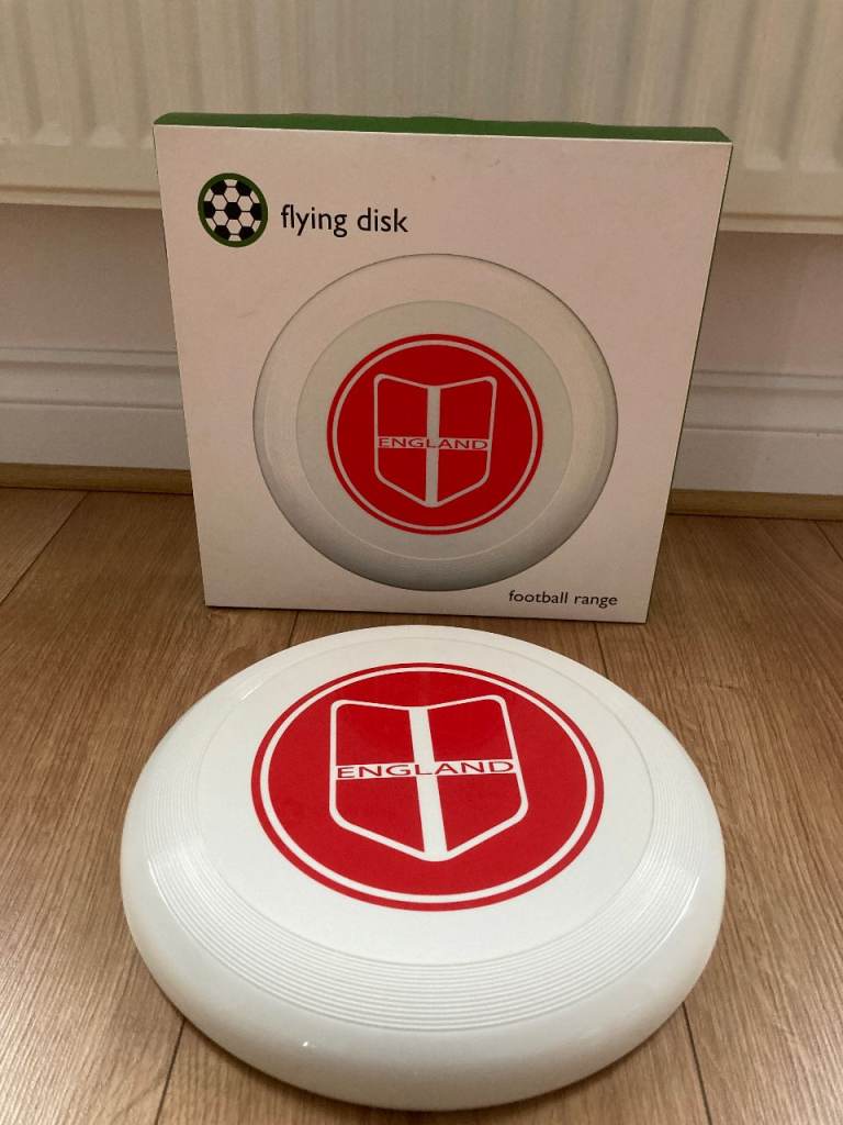 image for Flying Disk England Football Range White New 