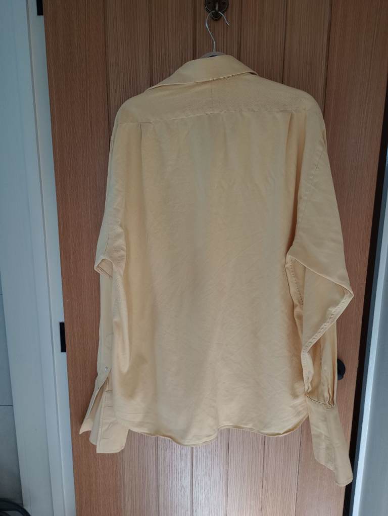 Robert London Men's Shirt - Yellow, Size 16.5
