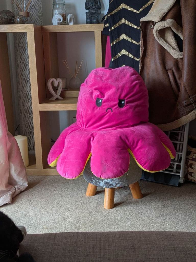 Huge Reversible Mood Octopus Plushie CASH OR TRANSFER 