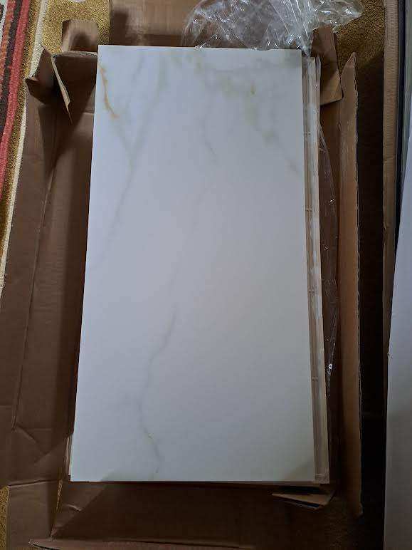 7 x large marble effect wall tiles suitable for splashback etc