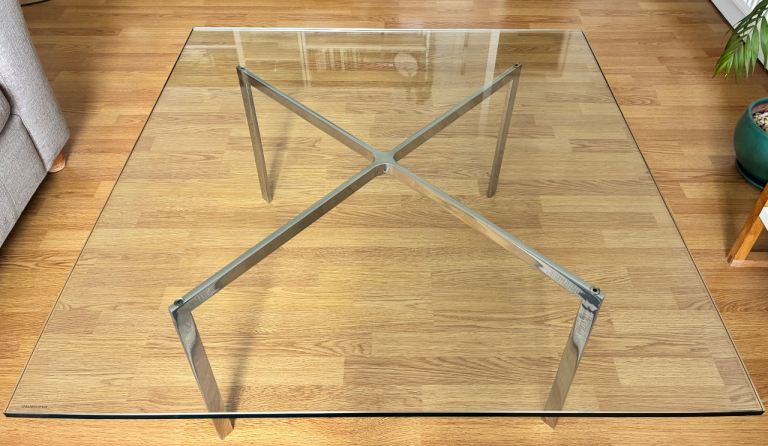 Mies van der Rohe Barcelona Style Glass Coffee Table £200