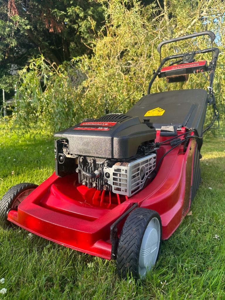 Lawnflite 18”cut petrol roller lawnmower composite deck Selfdrive Briggs mower VGC serviced 