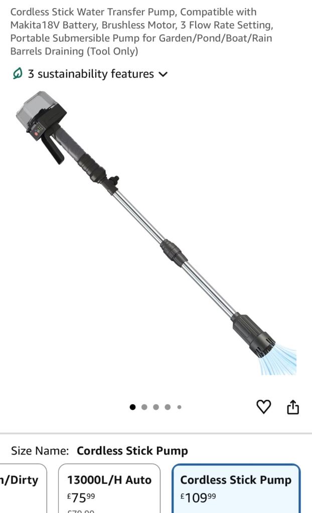 Veaton Cordless Water Transfer Pump (battery not included)