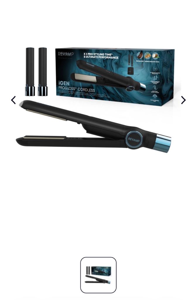 revamp igen progloss cordless ceramic hair straightener
