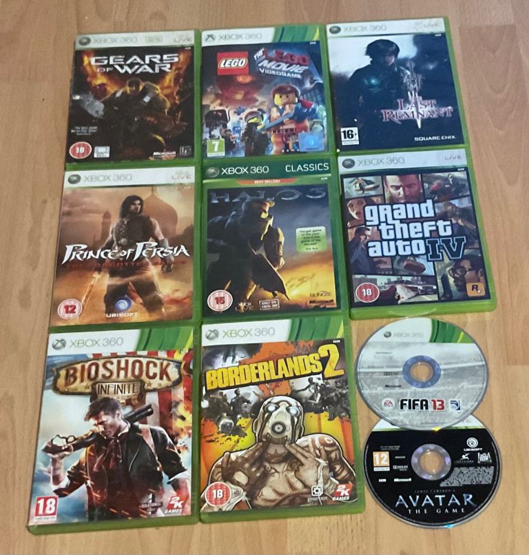 9 x Xbox 360 games