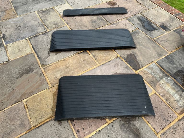 Superior rubber threshold ramps for wheelchairs & mobility scooters 3 sizes 