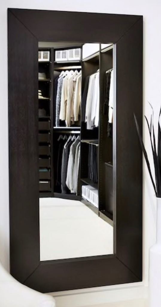 IKEA Large Wooden Frame Wall Mirror – Dark Brown