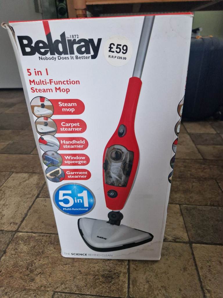 Beldray 5 in 1 Steam Mop – Multi Function Cleaner