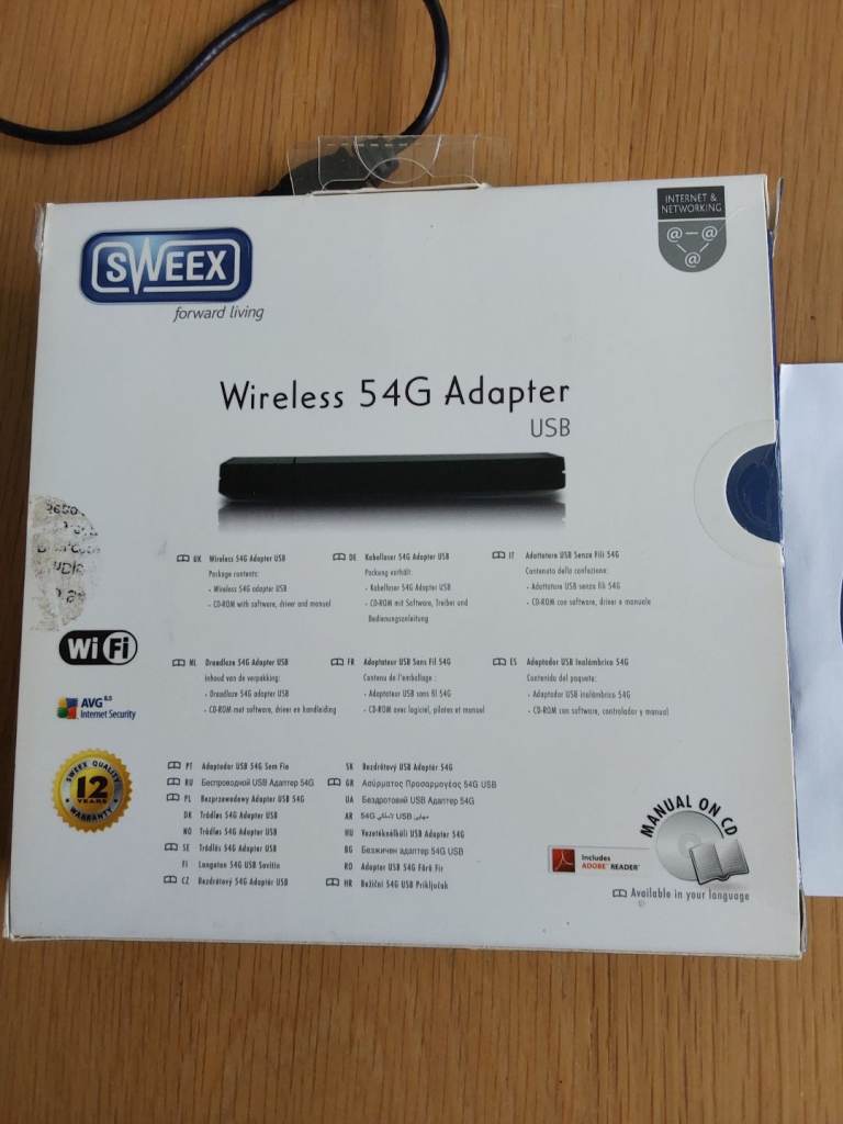 Sweex Wireless 54gb Adapter  USB
