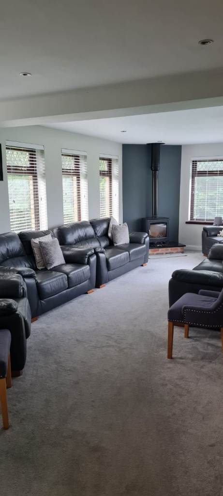 Brown PVC Windows with Wooden Blinds to Fit