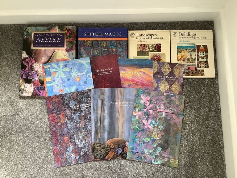 Creative stitching books x 11 incl. Stitch Magic, No Stone Unturned. Beaney & Littlejohn