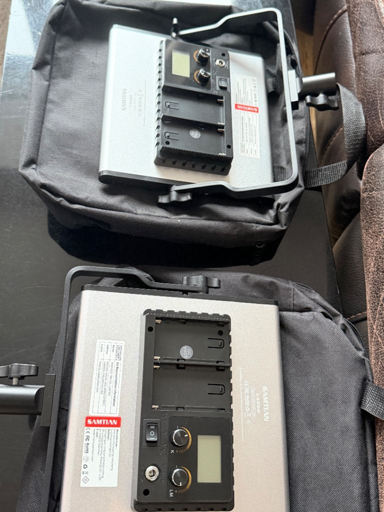 Professional LED Studio Lights – Complete Set (Stands & Carry Bags Included)