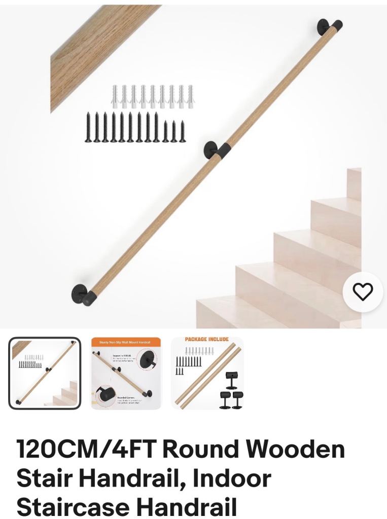 Wooden Handrails 120cm