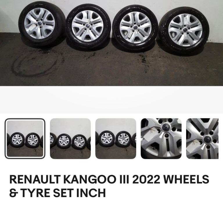 Renault Kangoo wheels with alloy looking trims & tyres