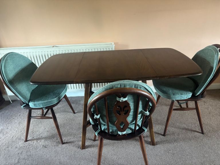 Ercol Table & Chairs plus side board 
