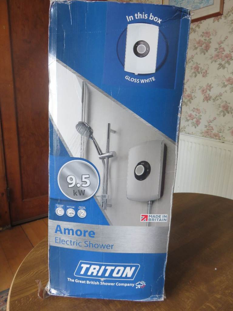 BRAND NEW Triton Amore 9.5kW Electric Shower in Gloss White ASPAM09GSWHT
