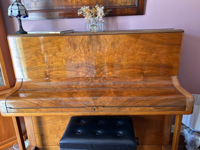 Upright Piano & storage stool