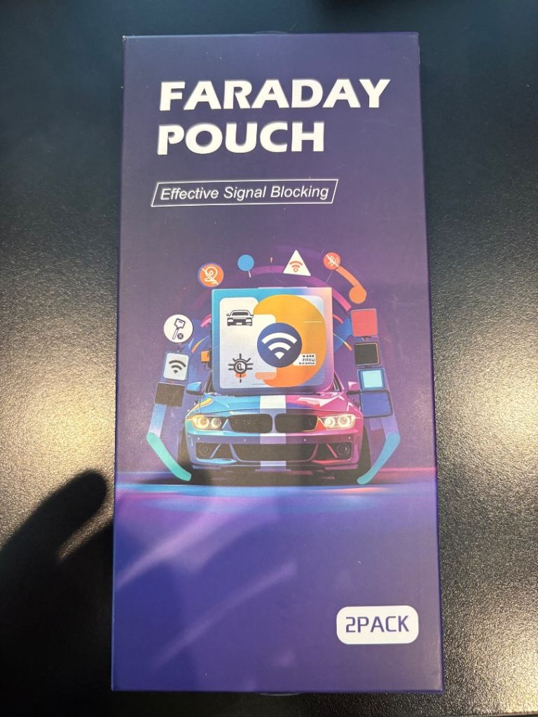 Faraday pouch 2 pack for car keys - new