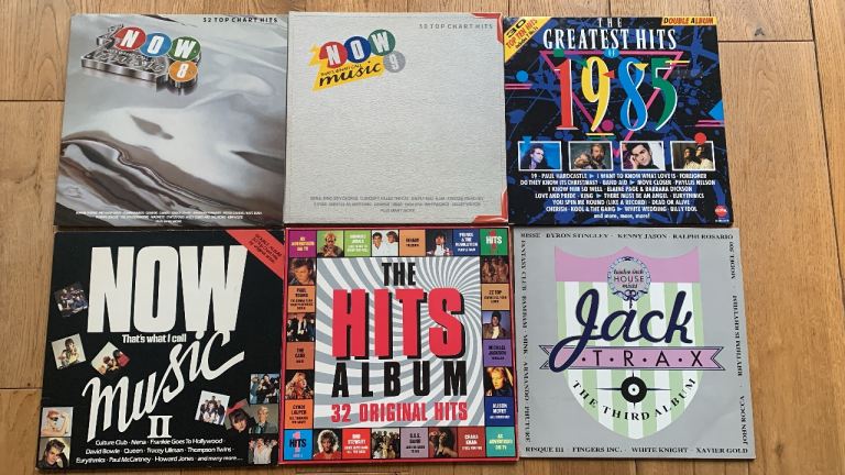 Six compilation 12” vinyl albums 80’s 90’s