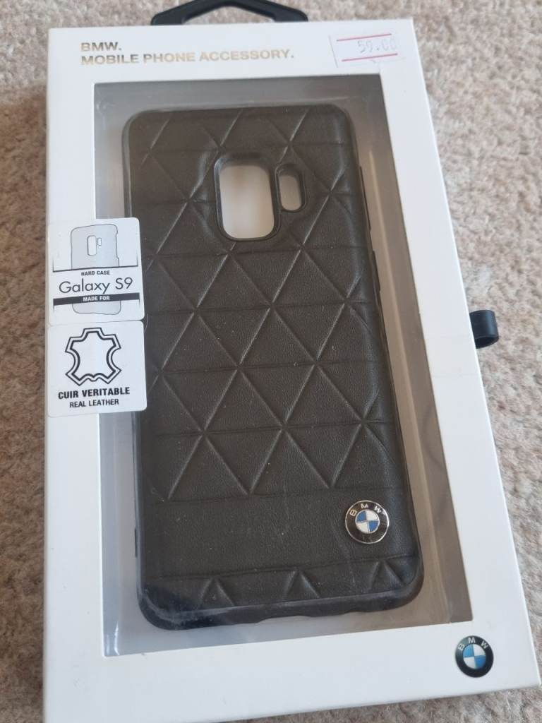 BMW Samsung Galaxy S9 Phone Case - Real Leather, NEW