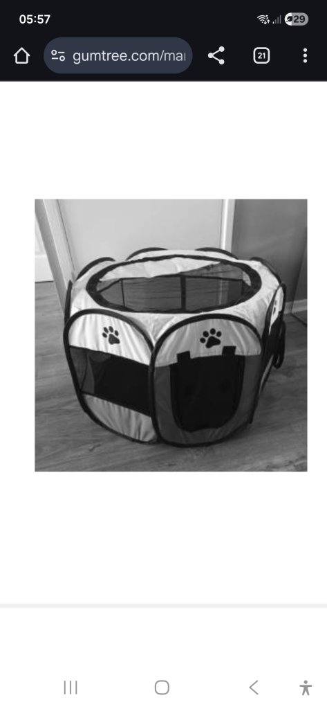 Portable pet cage folds flat
