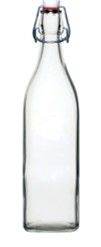 Clear Glass Bottle with Swing Top Lid – New