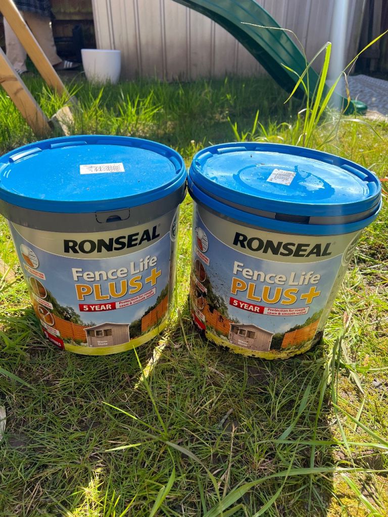 Warm stone fence paint brand new 2x 9 litres