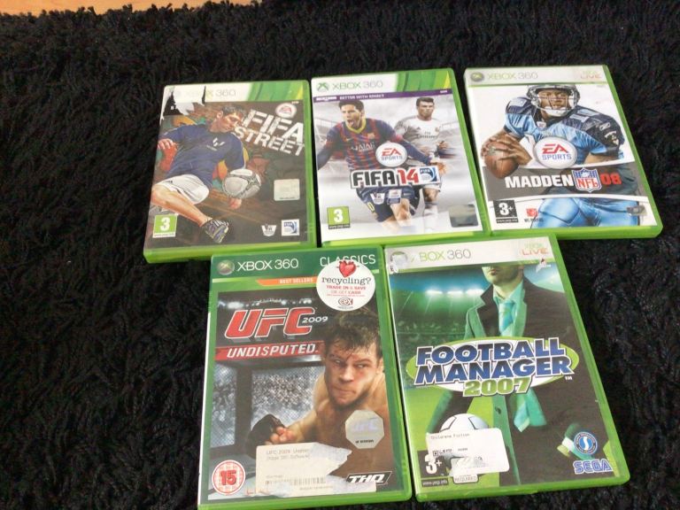 5  xbox 360 mixed sports games £30 the lot 