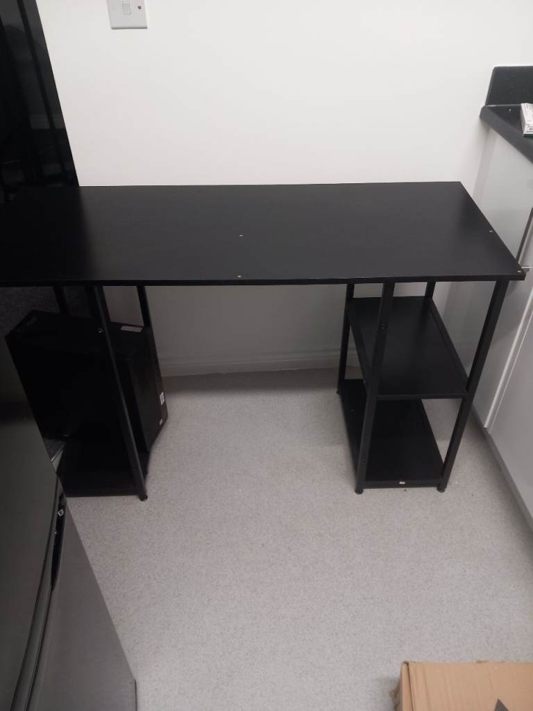 Black wooden desk 