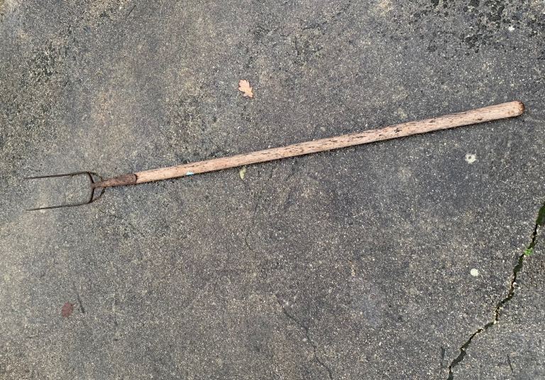 Vintage 2 Tine Pitchfork Character Display Piece Time Ageing Garden DIY I Can Deliver