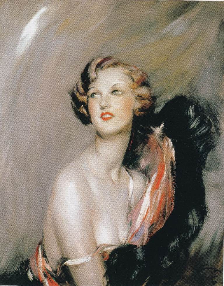 38. A Rare Original Print of an Art Deco Advertisement of the Day Female Portrait