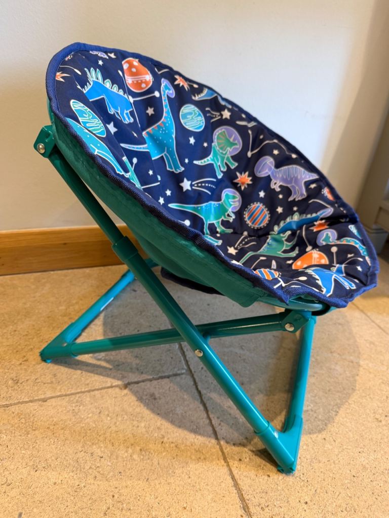Kids Dinosaur Folding Moon Chair – Good Condition