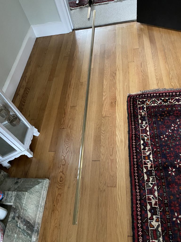 Brushed Brass Floor Trim - 2.5m x 25mmx 6mm