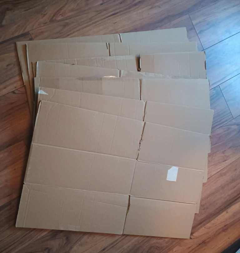 7 used cardboard boxes
