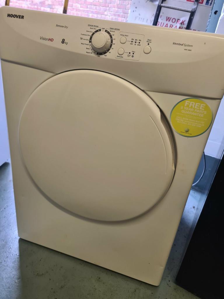 Hoover VHD810 8kg Freestanding Vented Tumble Dryer – White
