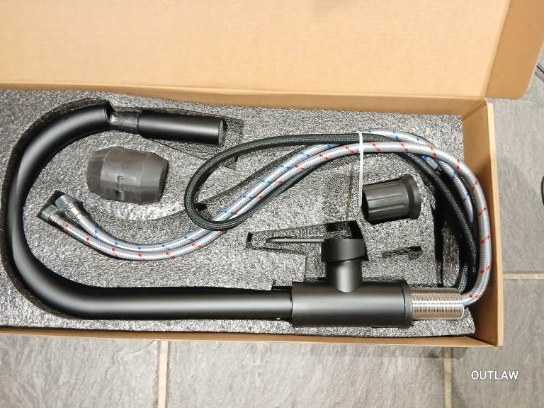 Modern kitchen tap- MATT BLACK pull down multifunctional plumbing 
