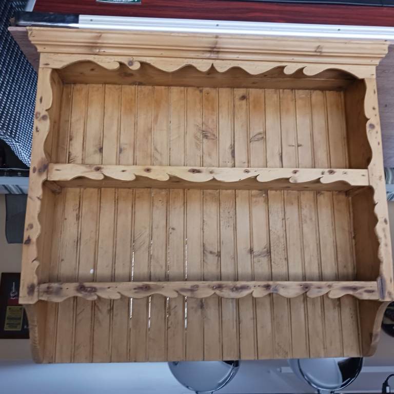 pine dresser top / wall shelves